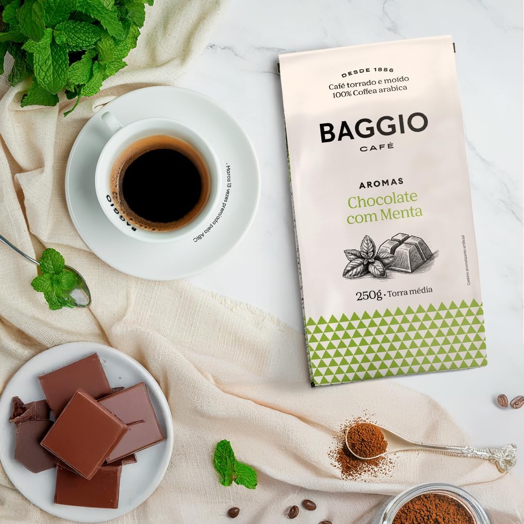 Baggio Café Torrado e Moído Aroma de Chocolate com Menta 250g
