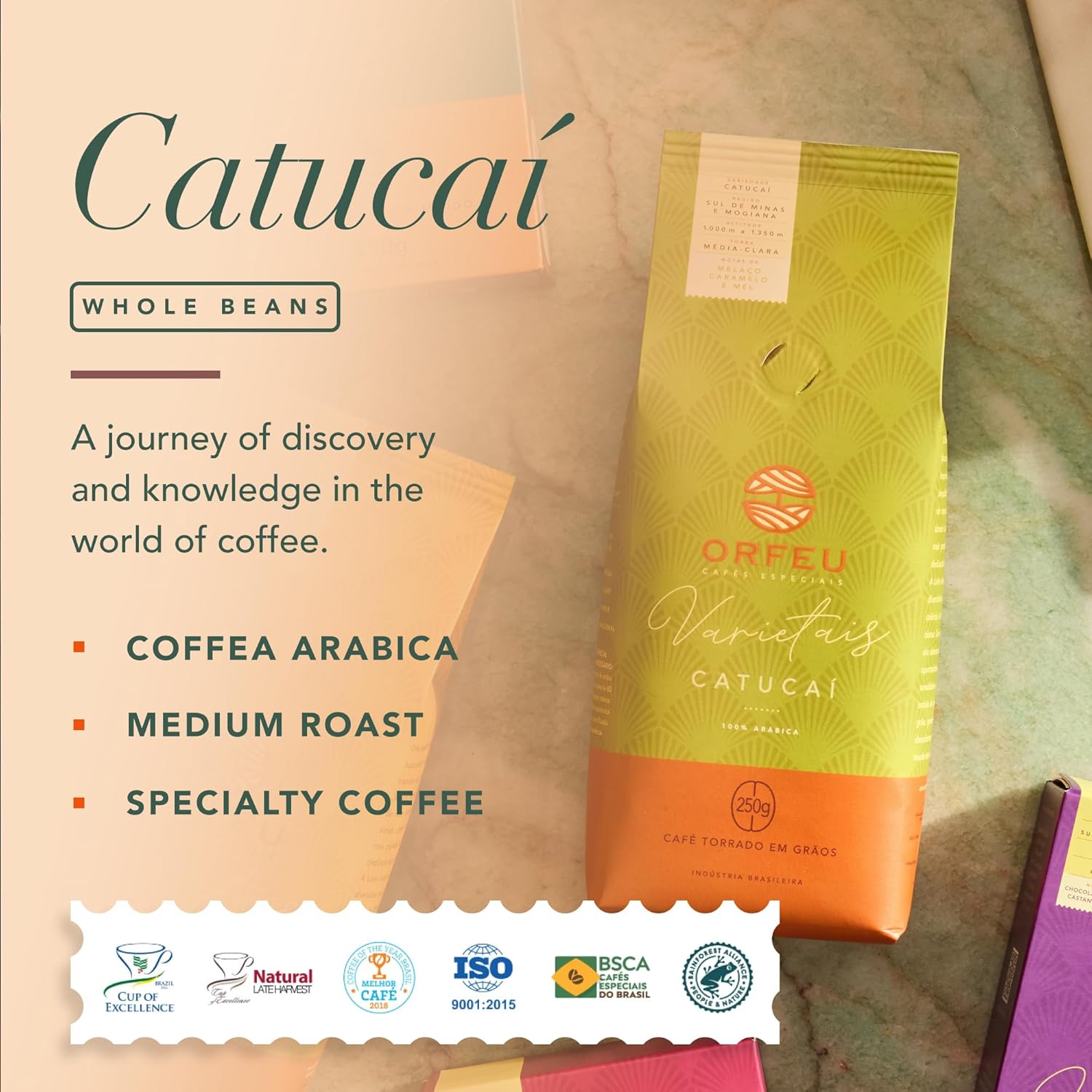 Orfeu Café em grãos Catucaí 250g