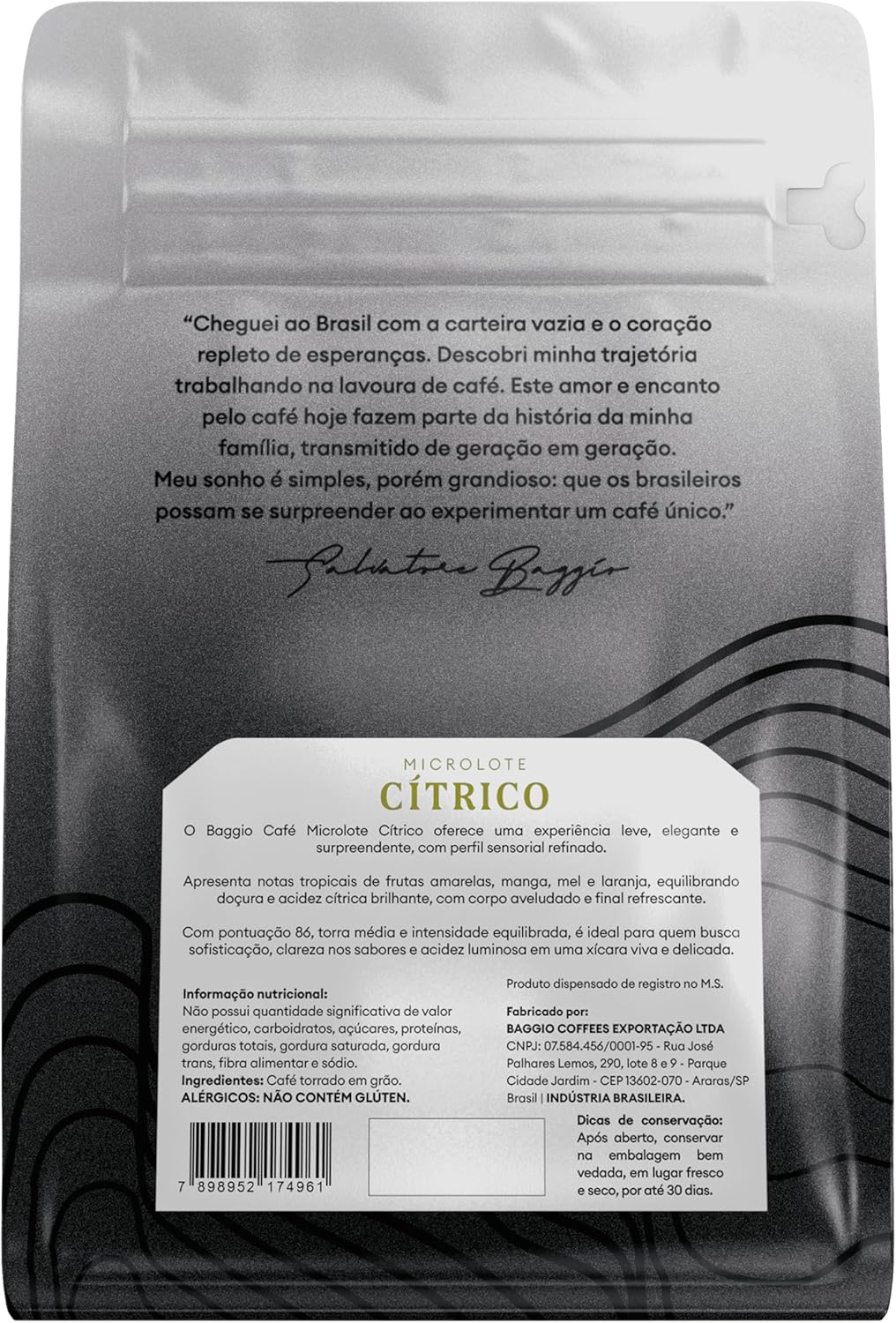 Baggio Café Microlote Cítrico 500g