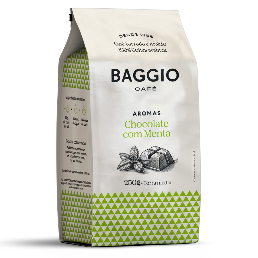 Baggio Café Torrado e Moído Aroma de Chocolate com Menta 250g